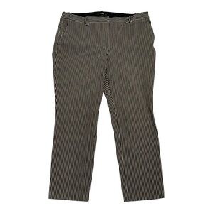 Theory Treeca 4 Stripe Stretch Pants Style‎ K0104207 Size 10 Slim Fit Trousers